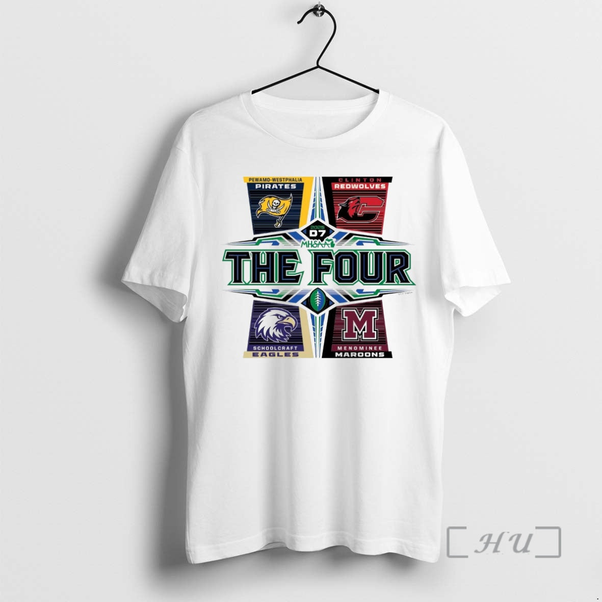 Officials 2025 Mhsaa Football D7 The Four Shirt Hoodie Sweatshirt | PurePodTees.com