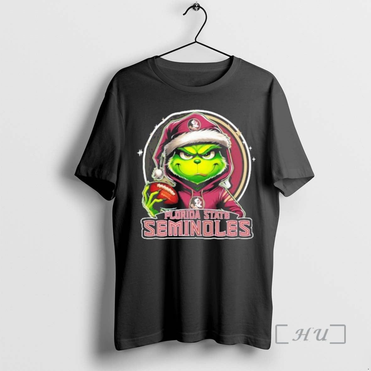 Officials 2025 Santa Grinch X Florida State Seminoles Logo Baseball Shirt Hoodie Sweatshirt | PurePodTees.com