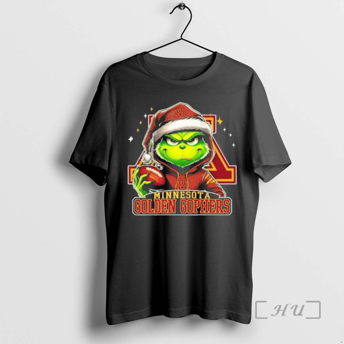 Officials 2025 Santa Grinch X Minnesota Golden Gophers Logo Baseball Shirt Hoodie Sweatshirt | PurePodTees.com