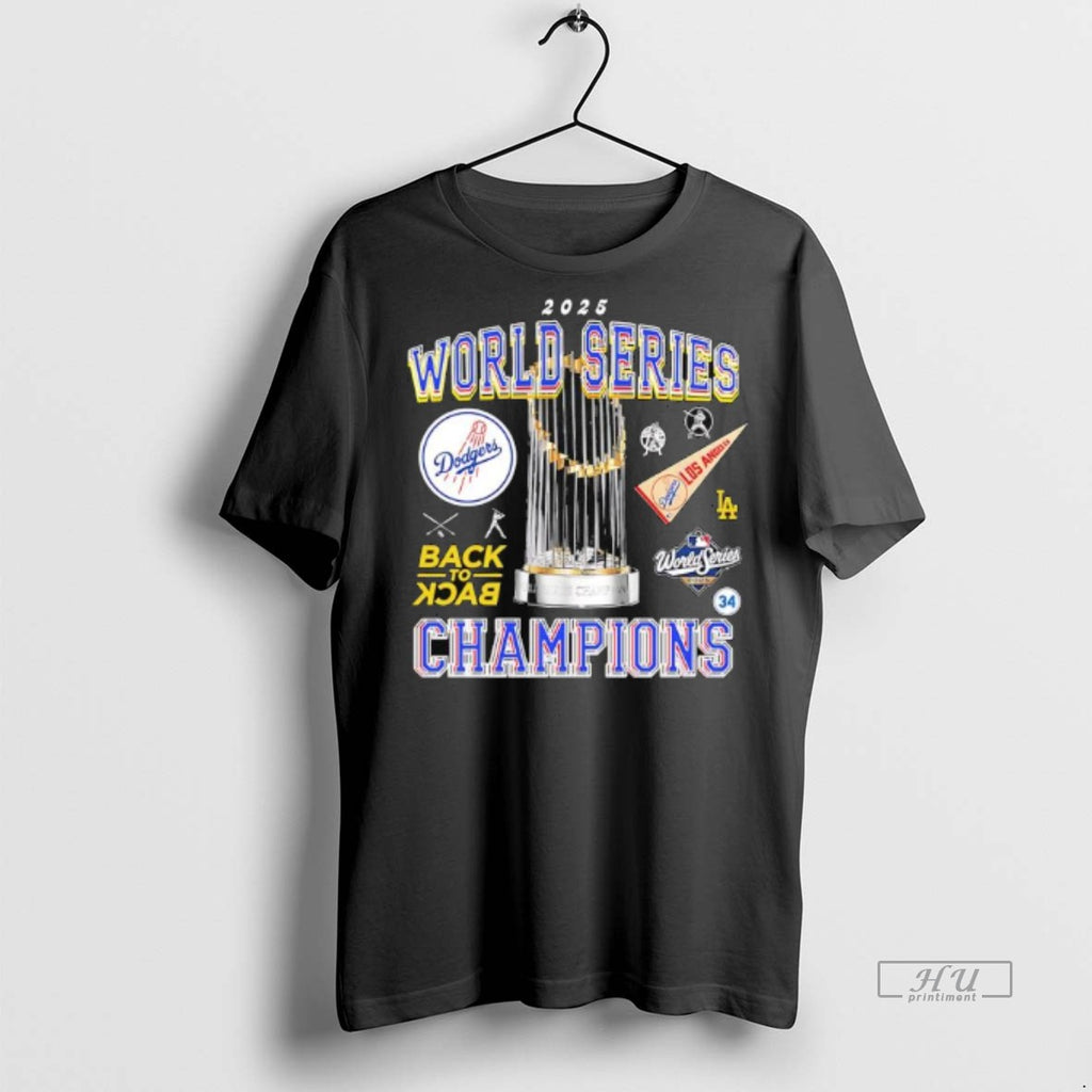 Officials 2025 World Series Champions Dodgers Los Angeles Dodgers Back To Back Premium Shirt Hoodie Sweatshirt