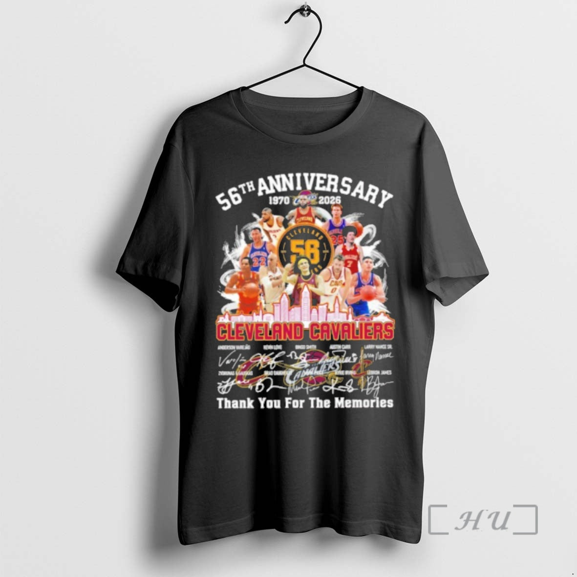 Officials 56th Anniversary 1970 2026 Team Player Cleveland Cavaliers Signature Thank You For The Memories Shirt Hoodie...