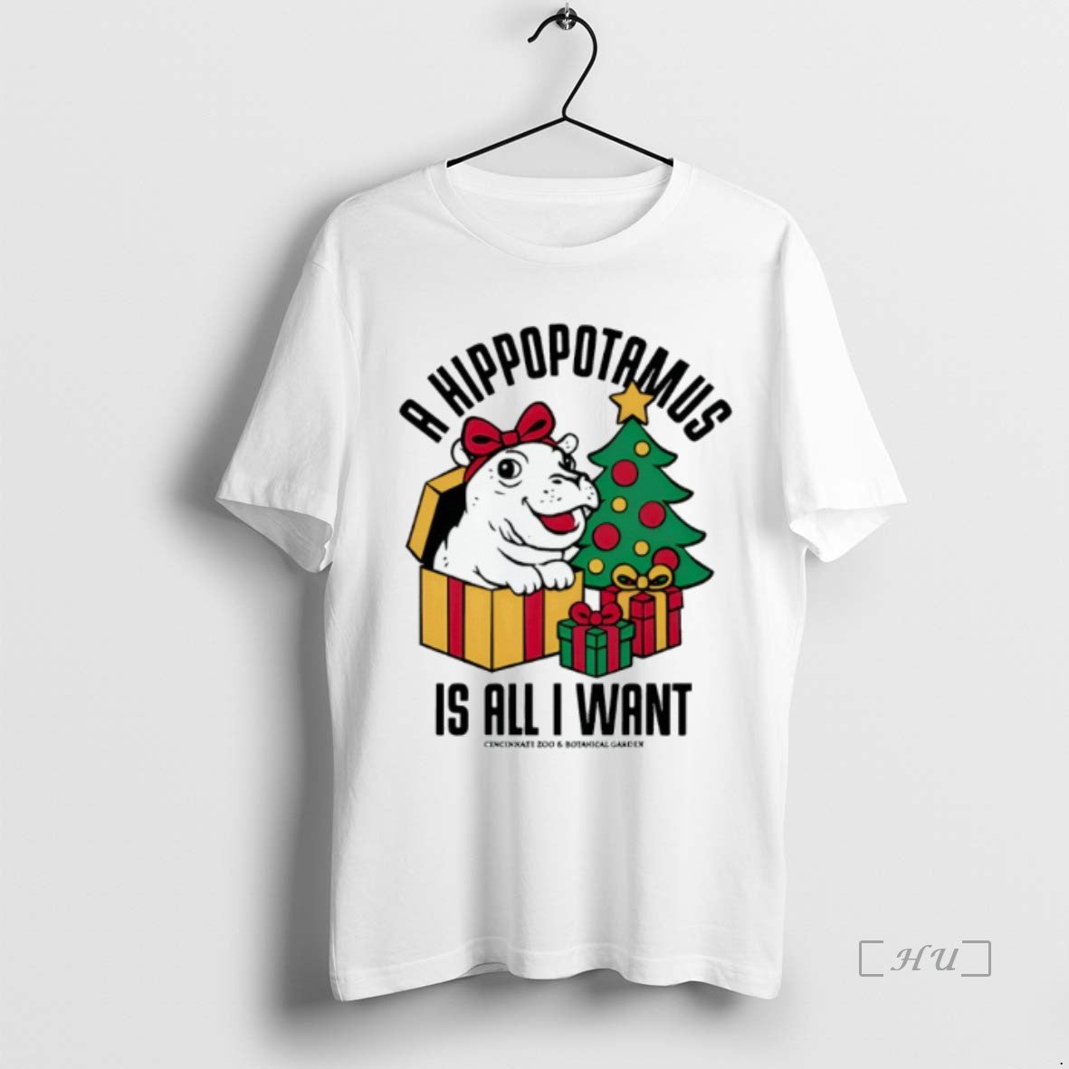 Officials A Hippopotamus Is All I Want Christmas Shirt Hoodie Sweatshirt | PurePodTees.com
