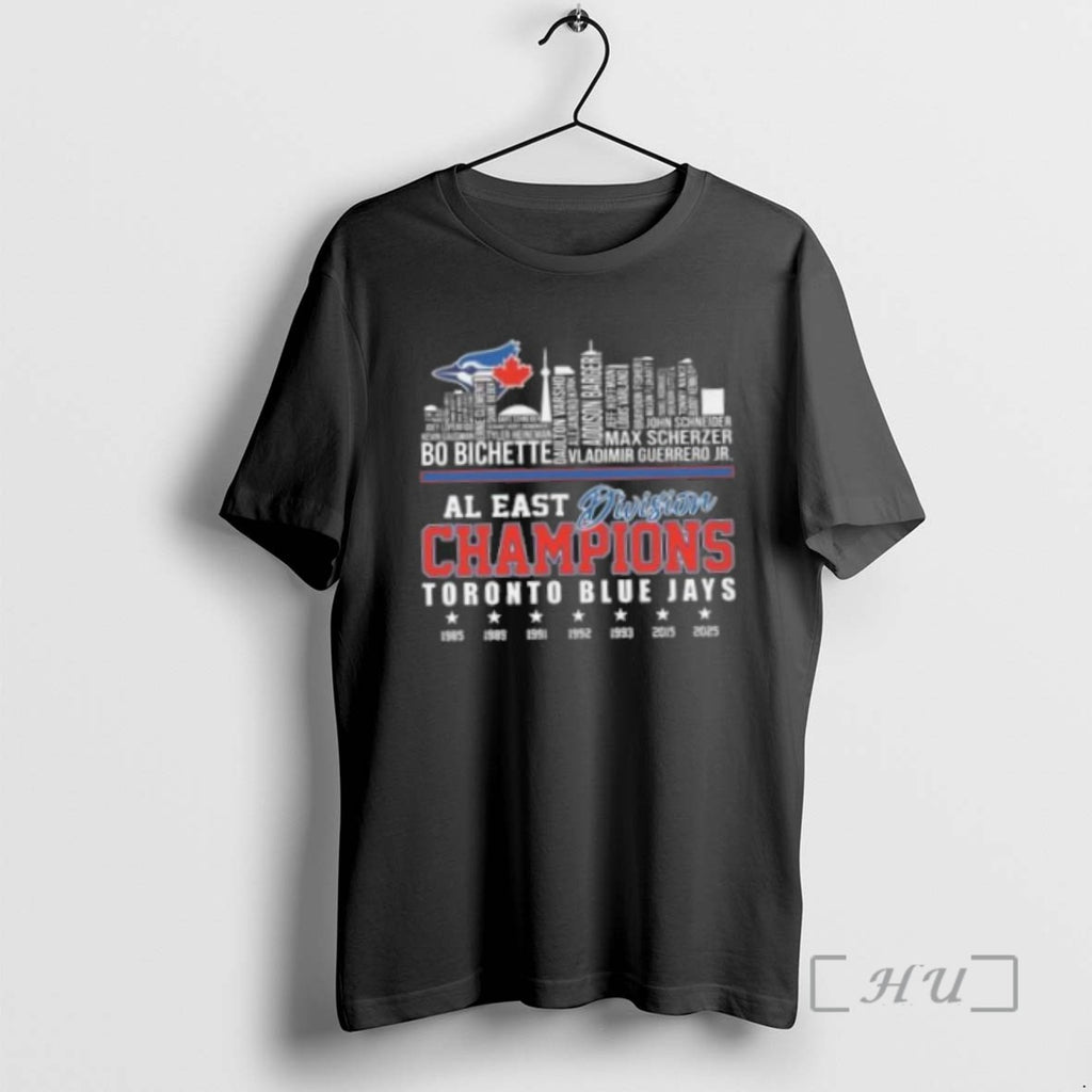 Officials Al East Division Champions Toronto Blue Jays Skyline Names 1985 2025 T Shirt Sweater