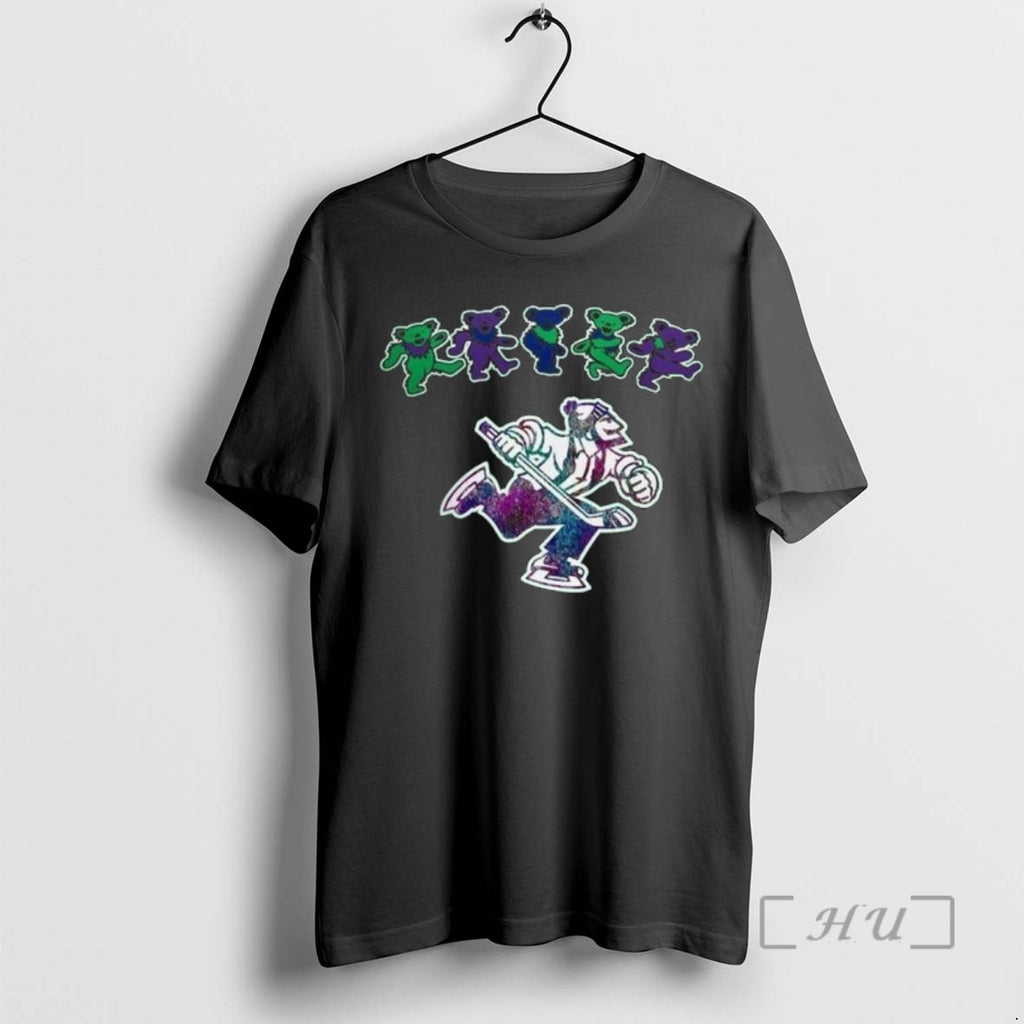 Officials Abbotsford Canucks X Grateful Dead 60 Years 2025 Hockey Shirt Hoodie Sweatshirt | PurePodTees.com
