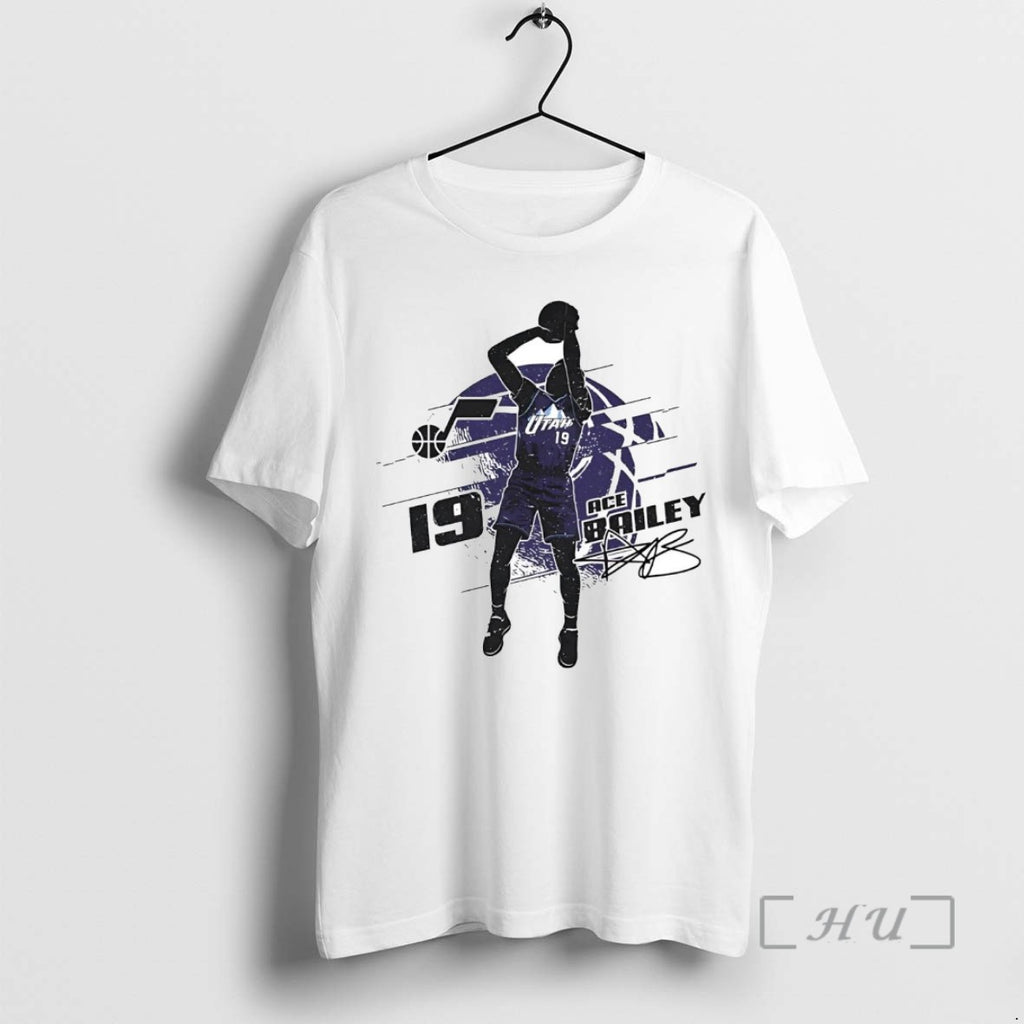 Officials Ace Bailey Silhouette Jump Shot Utah Jazz T Shirt Sweater