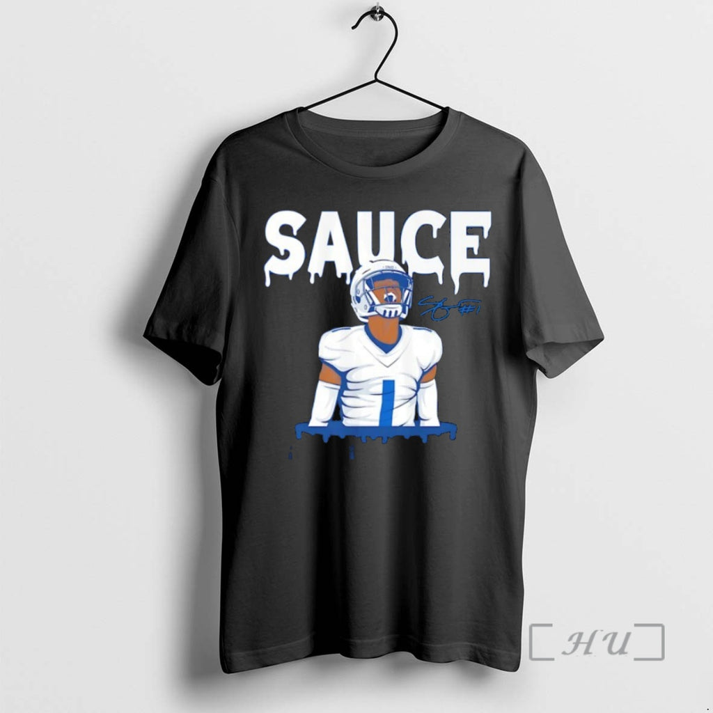 Officials Ahmad Sauce Gardner The Drip Indy Signature Shirt Hoodie Sweatshirt | PurePodTees.com