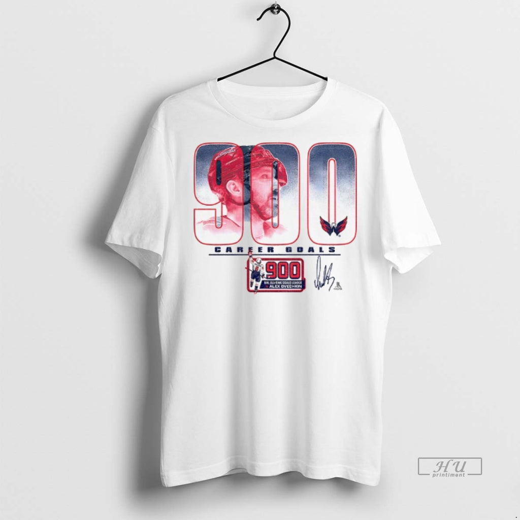 Officials Alexander Ovechkin Washington Capitals 900th Career Goal Hockey Nhl Signature Vintage Premium Shirt Hoodie...