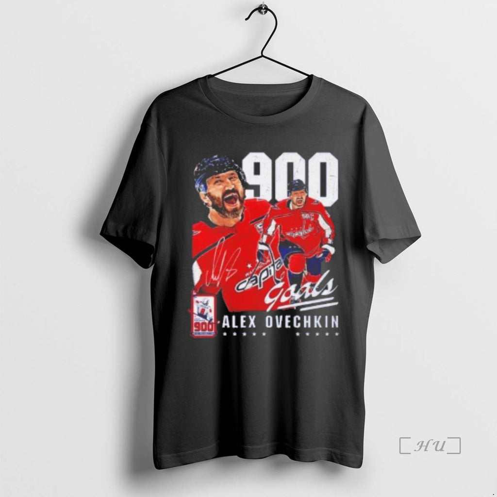 Officials Alexander Ovechkin Washington Capitals 900th Career Goal Signatute Shirt Hoodie Sweatshirt | PurePodTees.com