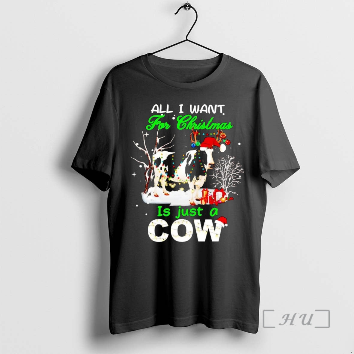Officials All I Want For Christmas Is Just A Cow Shirt Hoodie Sweatshirt | PurePodTees.com
