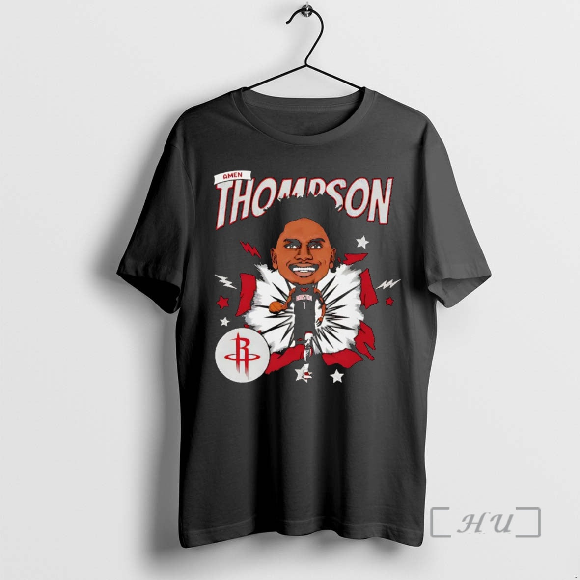 Officials Amen Thompson Caricature Houston Rockets Shirt Hoodie Sweatshirt | PurePodTees.com