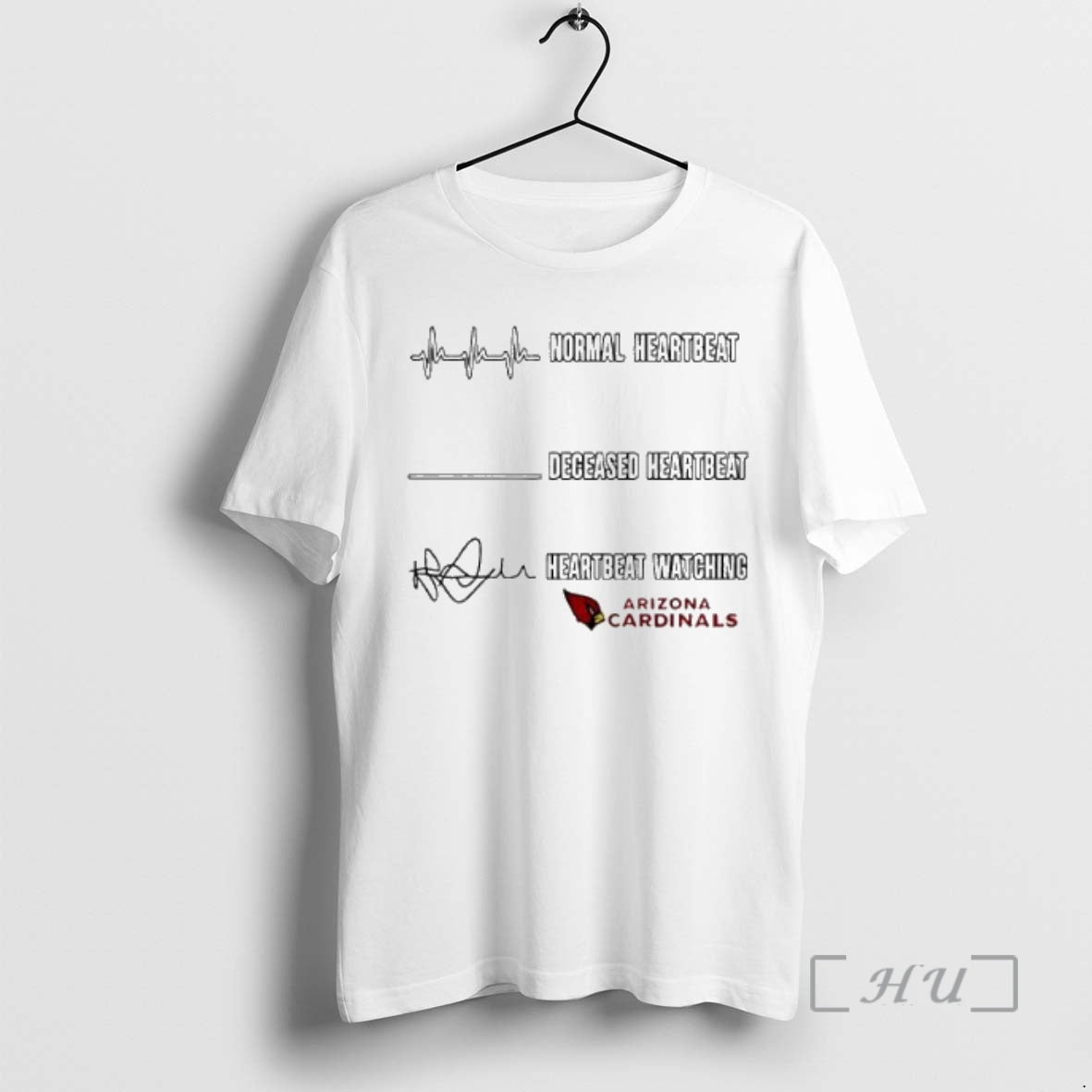 Officials Arizona Cardinals Normal Heartbeat Deceased Heartbeat Heartbeat Watching Shirt Hoodie Sweatshirt | PurePodTees.com