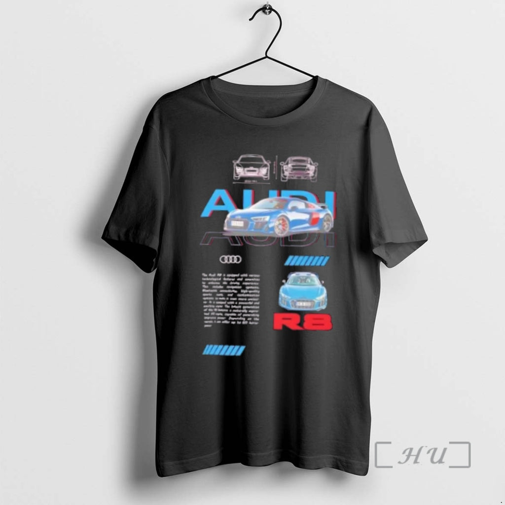 Officials Audi R8 Blueprint Supercar Enthusiast Shirt Hoodie Sweatshirt | PurePodTees.com