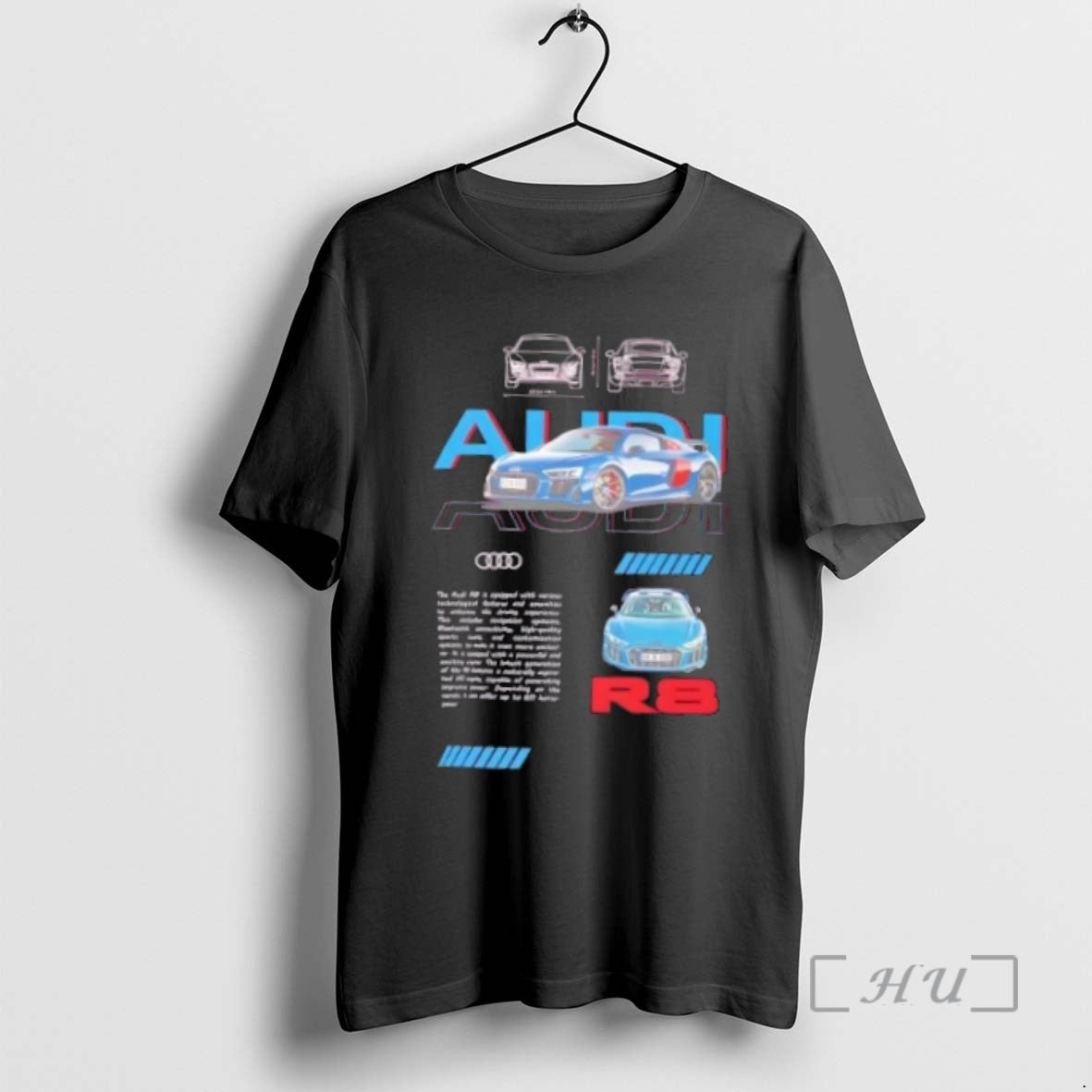Officials Audi R8 Blueprint Supercar Enthusiast Shirt Hoodie Sweatshirt | PurePodTees.com