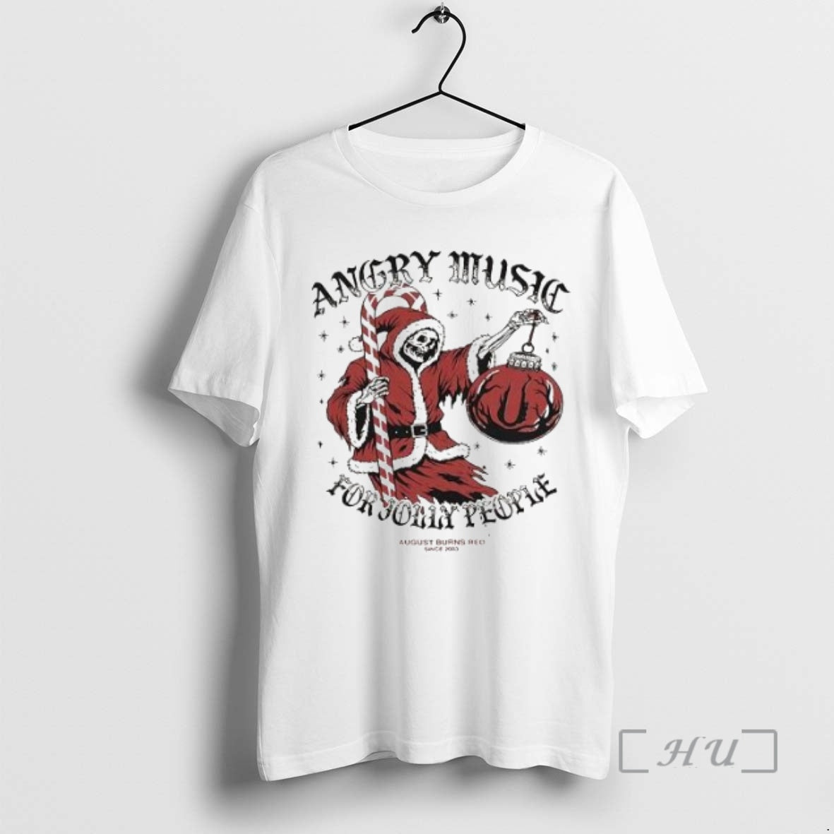 Officials August Burns Red Christmas 2025 Angry Music For Jolly People Jolly Reaper Circle White Shirt Hoodie Sweatshirt