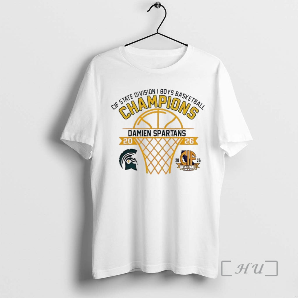 Officials Awesome Damien Spartans 2026 Cif State Division I Boys Basketball Champions Premium T Shirts