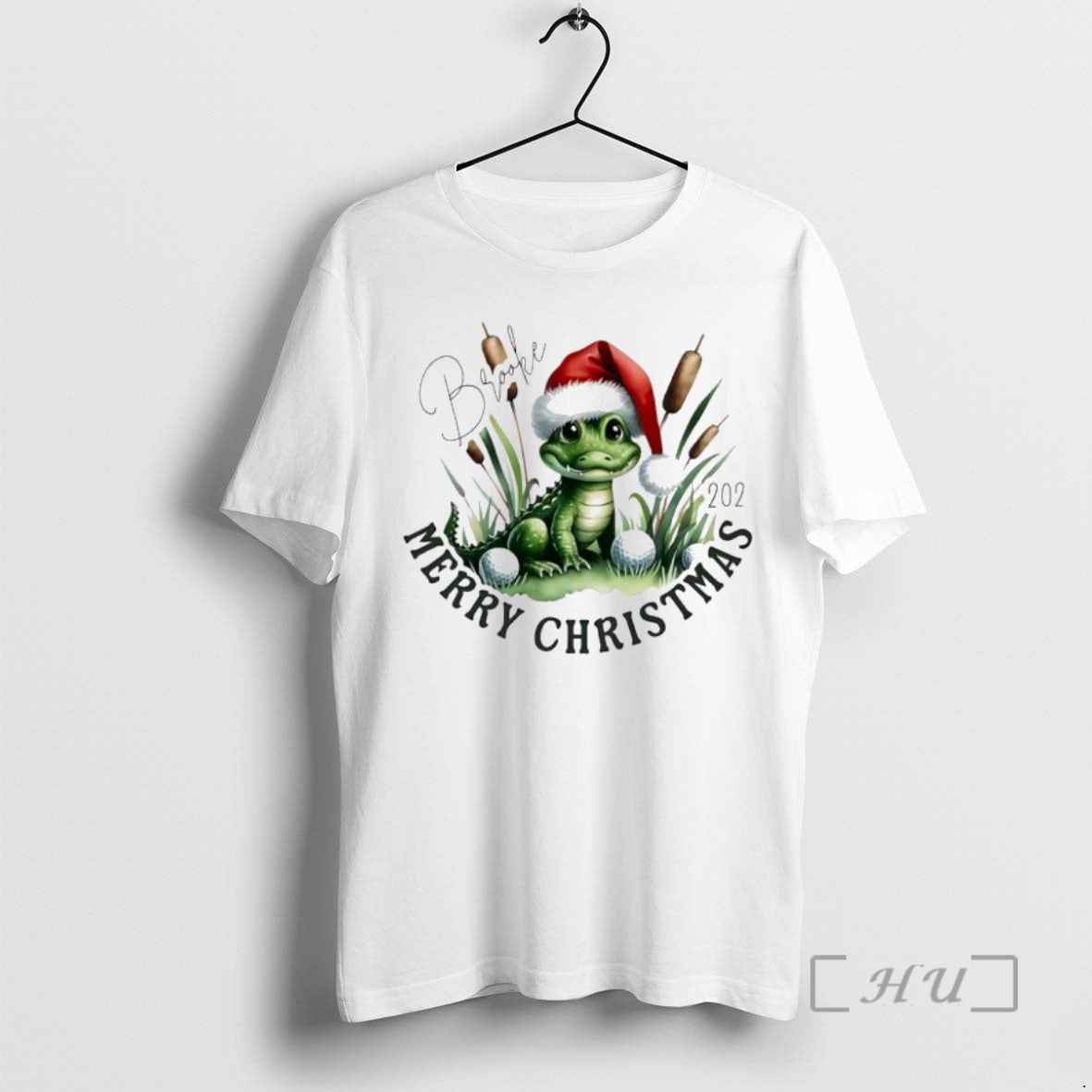 Officials Baby Alligator Xmas Babys First Christmas Personalized Ornaments White Shirt Hoodie Sweatshirt | PurePodTees.com