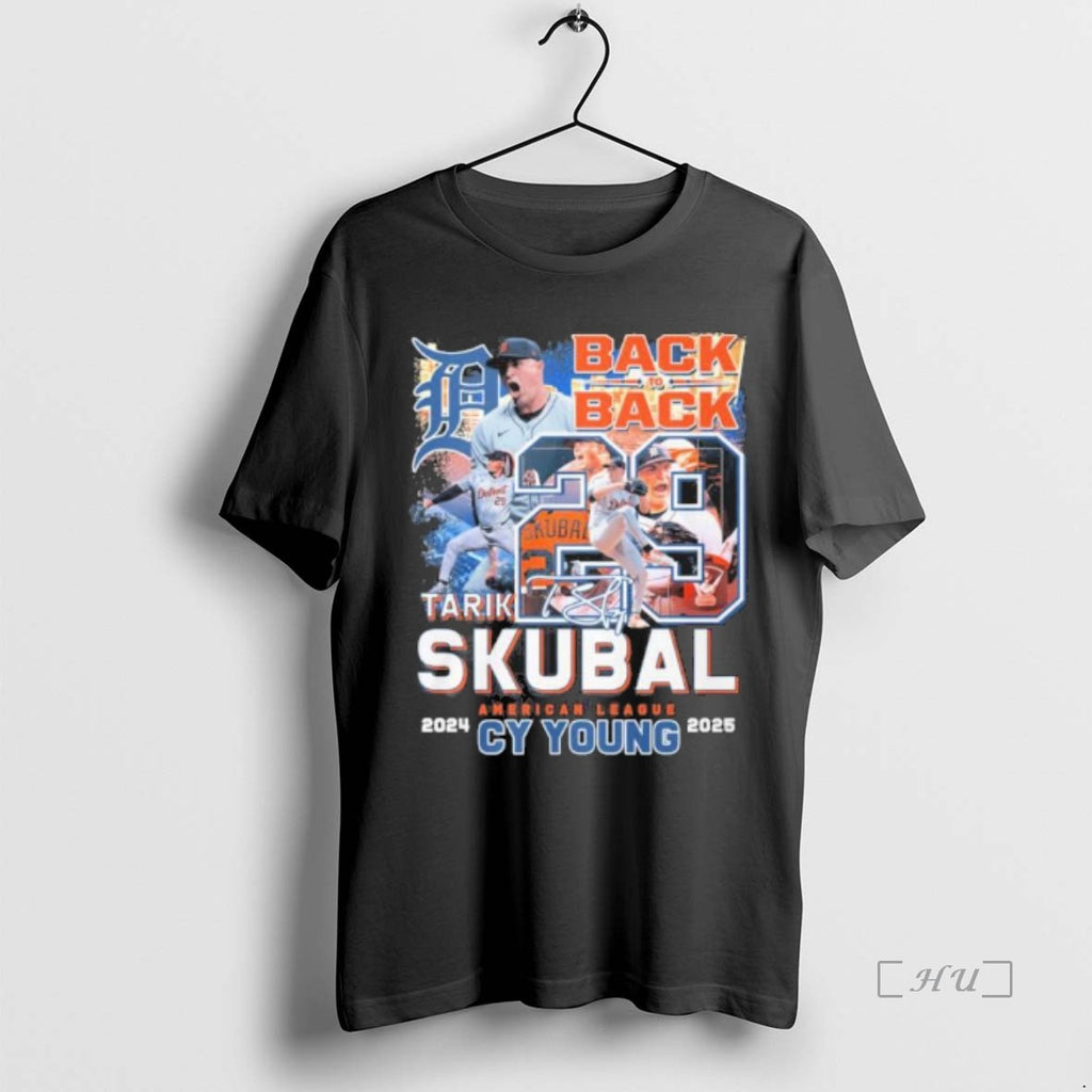 Officials Back 2 Back Tarik Skubal Al Cy Young 2024 2025 Signature Premium T Shirts Hoodie Sweatshirt | PurePodTees.com