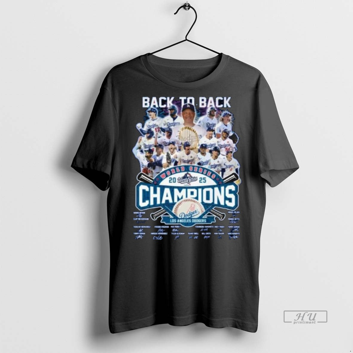 Officials Back To Back World Series 2025 Champions Los Angeles Dodgers Players Signatures Fireworks Long Shirt Hoodie...