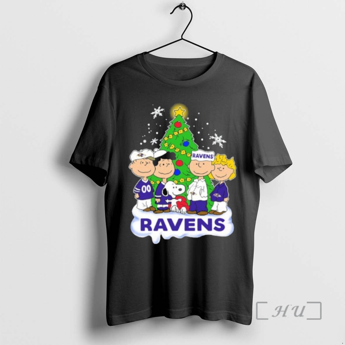 Officials Baltimore Ravens X The Peanuts Christmas 2025 Shirt Hoodie Sweatshirt | PurePodTees.com
