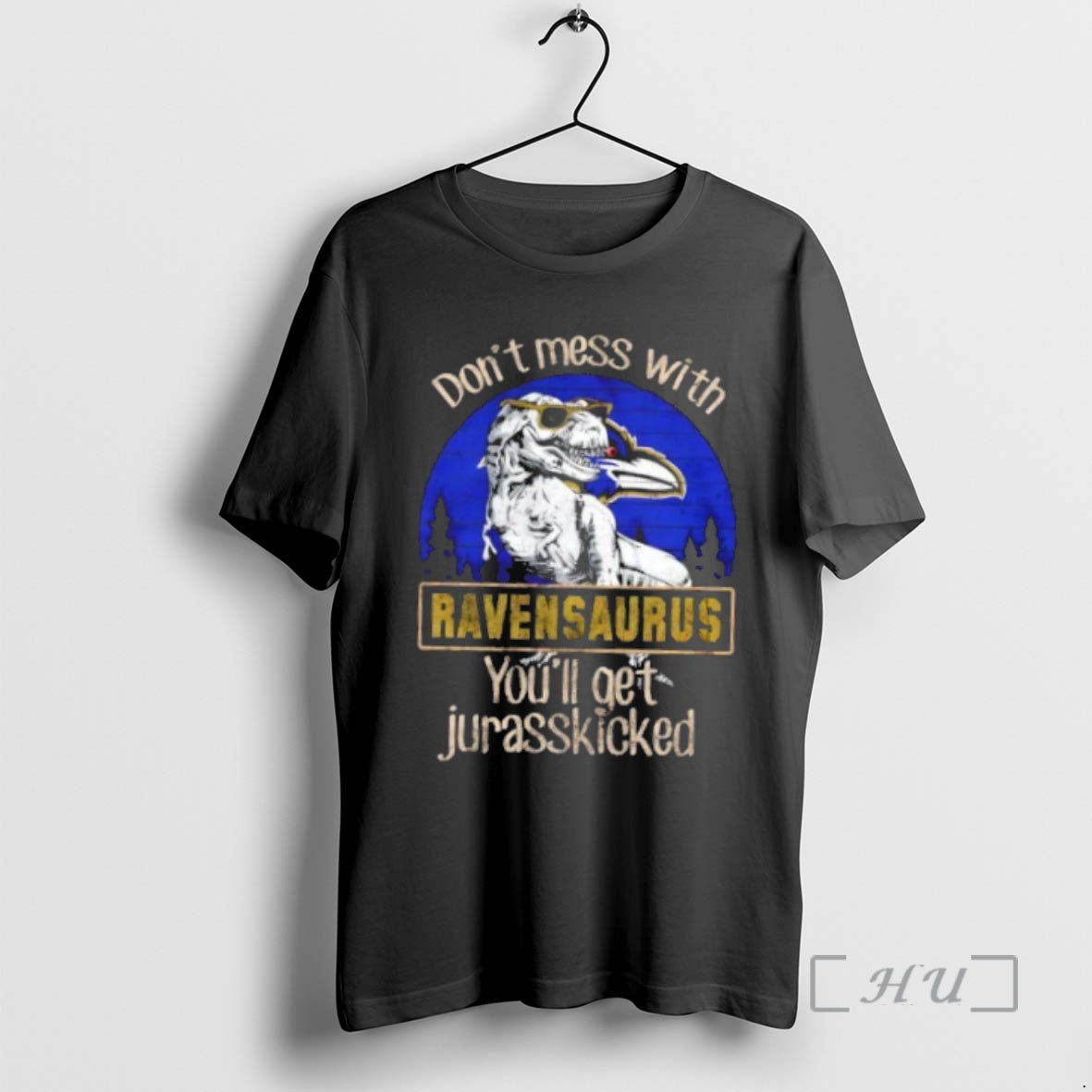 Officials Baltimore Ravens Dont Mess With Ravensaurus Youll Get Jurasskicked Shirt Hoodie Sweatshirt | PurePodTees.com