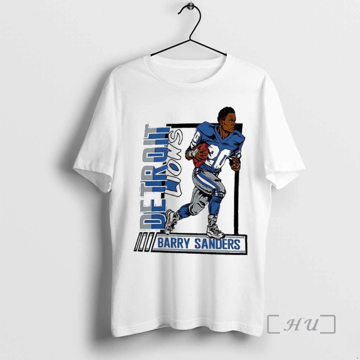Officials Barry Sanders Blue Detroit Lions Football Caricature Retired Player Shirt Hoodie Sweatshirt | PurePodTees.com