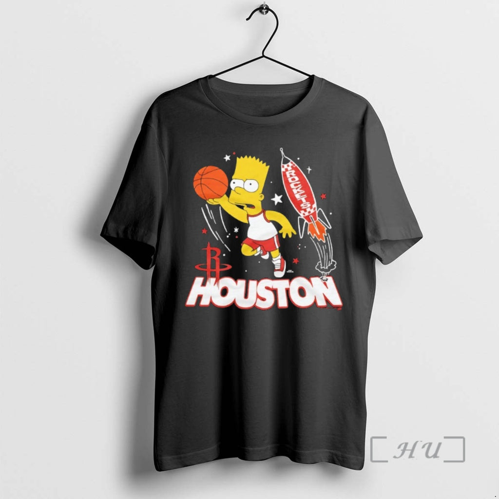 Officials Bart Simpson X Houston Rockets Basketball Shirt Hoodie Sweatshirt | PurePodTees.com