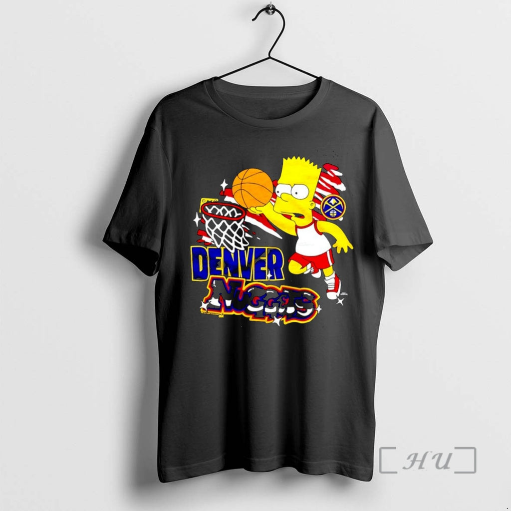 Officials Bart Simpsons Denver Nuggets Nba Cartoon Shirt Hoodie Sweatshirt | PurePodTees.com