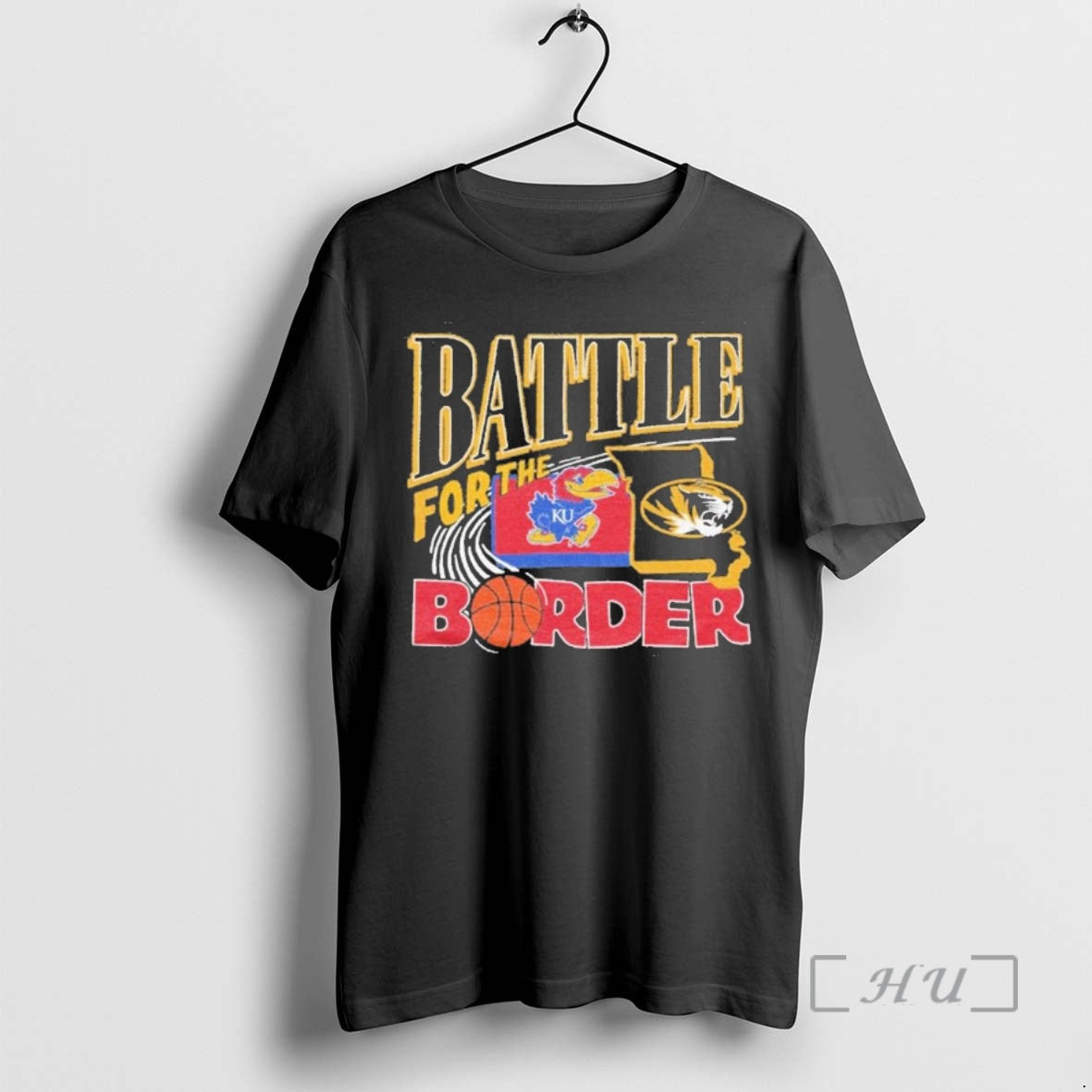Officials Battle For The Border 2025 Ku Vs Mizzou Basketball Shirt Hoodie Sweatshirt | PurePodTees.com