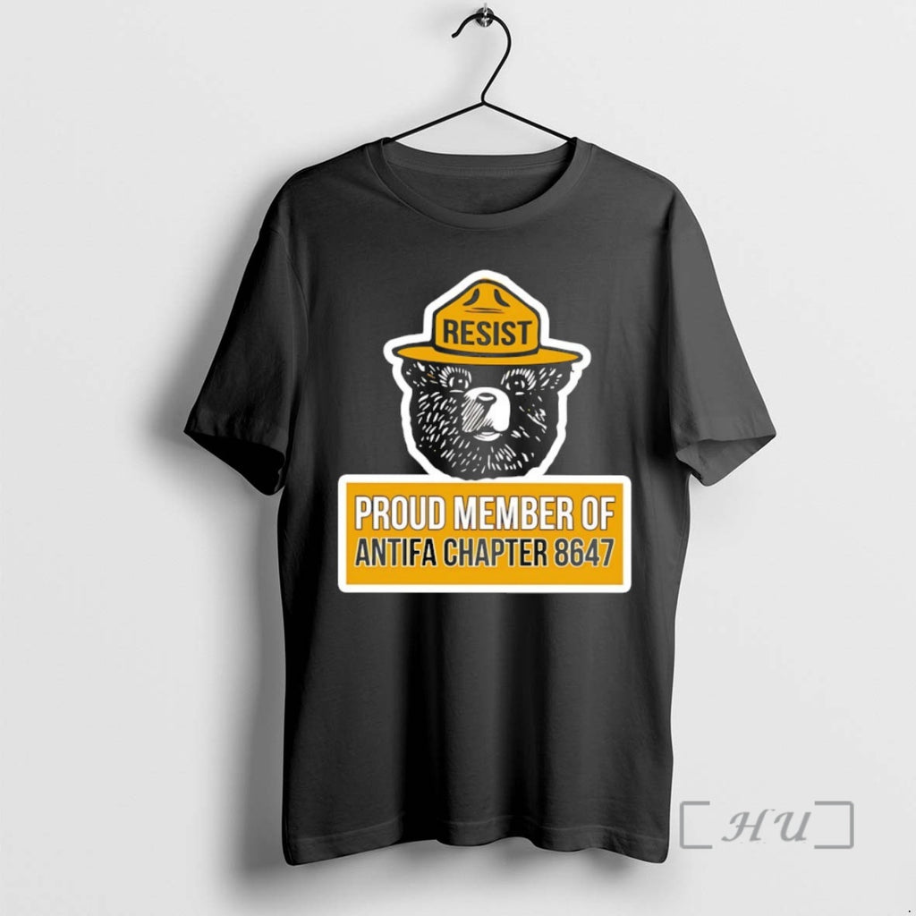 Officials Bear Resist Proud Member Of Antifa Chapter 8647 Shirt Hoodie Sweatshirt | PurePodTees.com