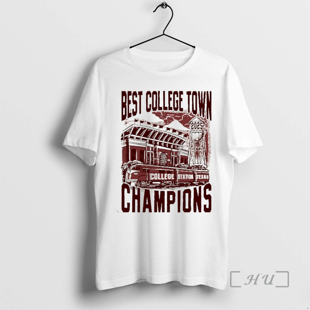 Officials Best College Town 2025 Champions College Station Texas Christmas Shirt Hoodie Sweatshirt | PurePodTees.com
