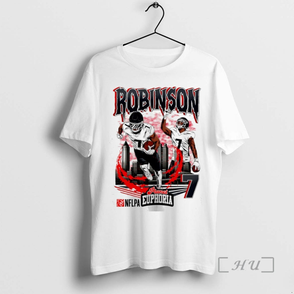Officials Bijan Robinson 7 Atlanta Falcons Football Running Back Comic T Shirt Sweater