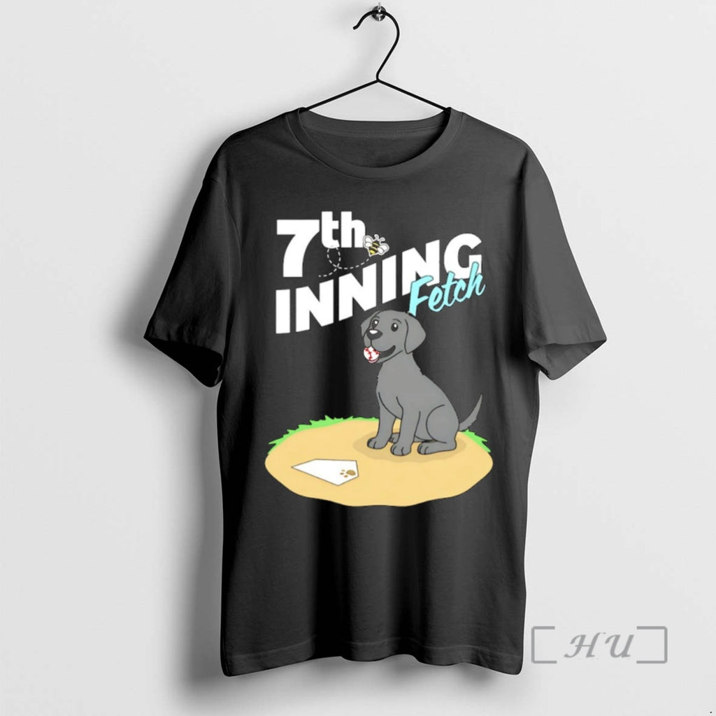 Officials Black Lab Dog 7th Inning Fetch Cartoons Baseball Christmas Shirt Hoodie Sweatshirt | PurePodTees.com
