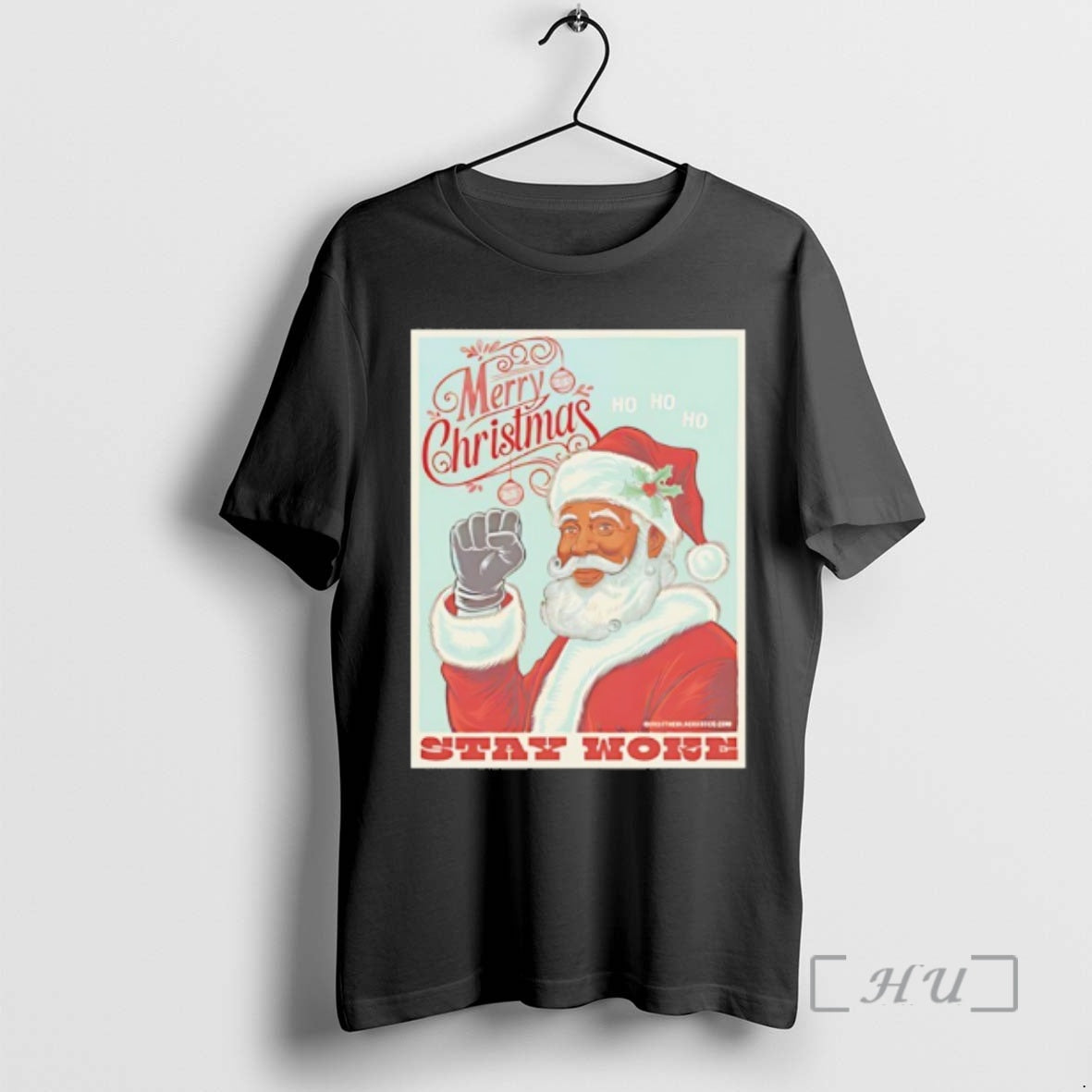 Officials Black Santa Stay Woke Christmas 25 Shirt Hoodie Sweatshirt | PurePodTees.com
