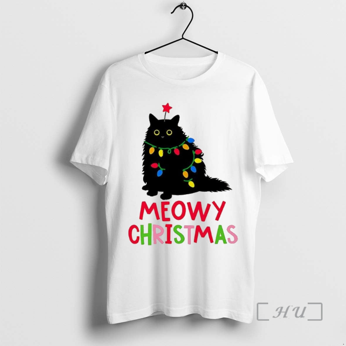 Officials Black Cat Meowy Christmas Shirt Hoodie Sweatshirt | PurePodTees.com