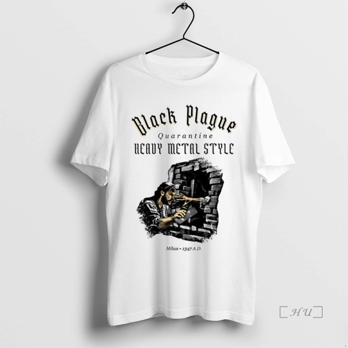 Officials Black Plague Quarantine Heavy Metal Style Milan 1347 Ad Shirt Hoodie Sweatshirt | PurePodTees.com