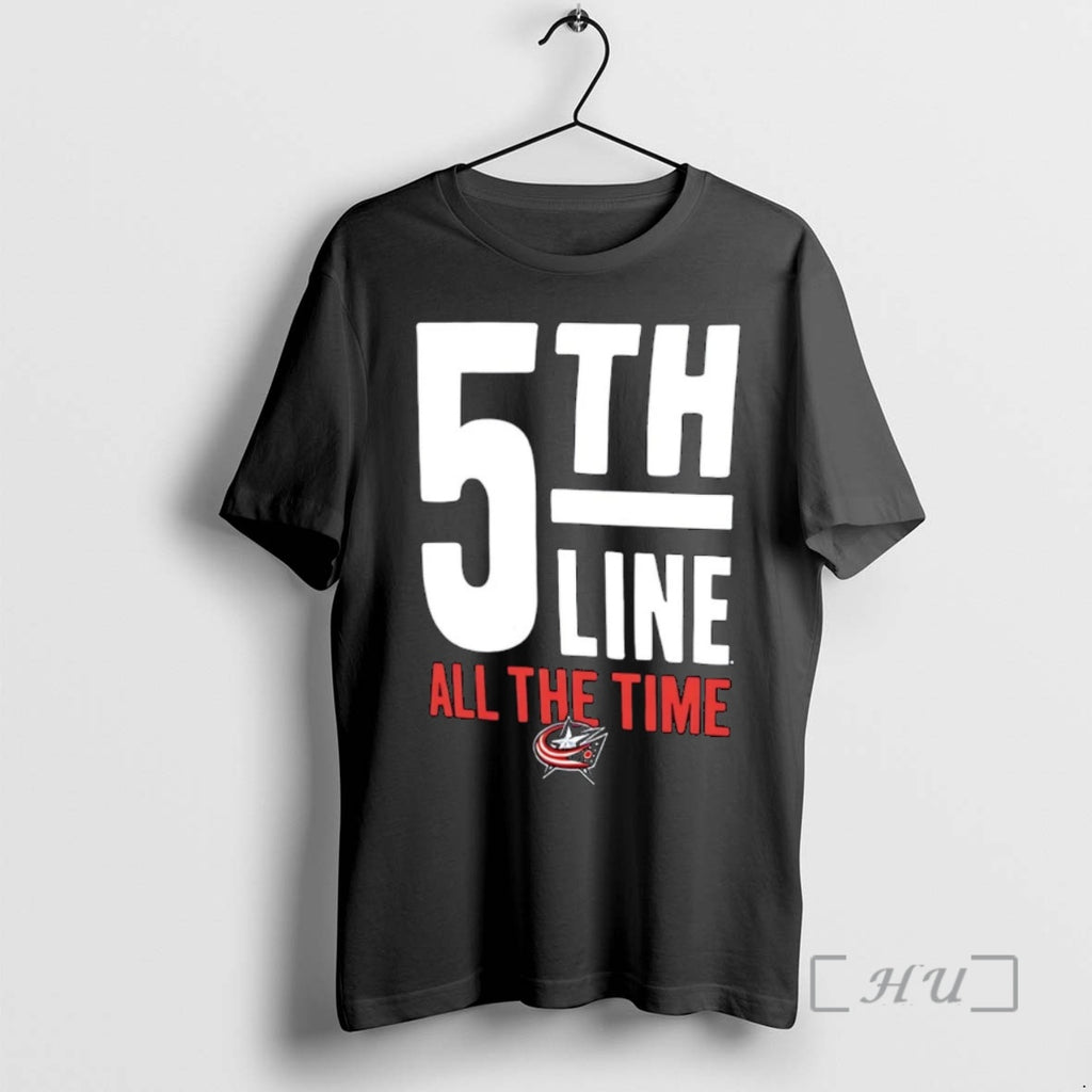 Officials Blue Jackets 5th Line All The Time Christmas Shirt Hoodie Sweatshirt | PurePodTees.com