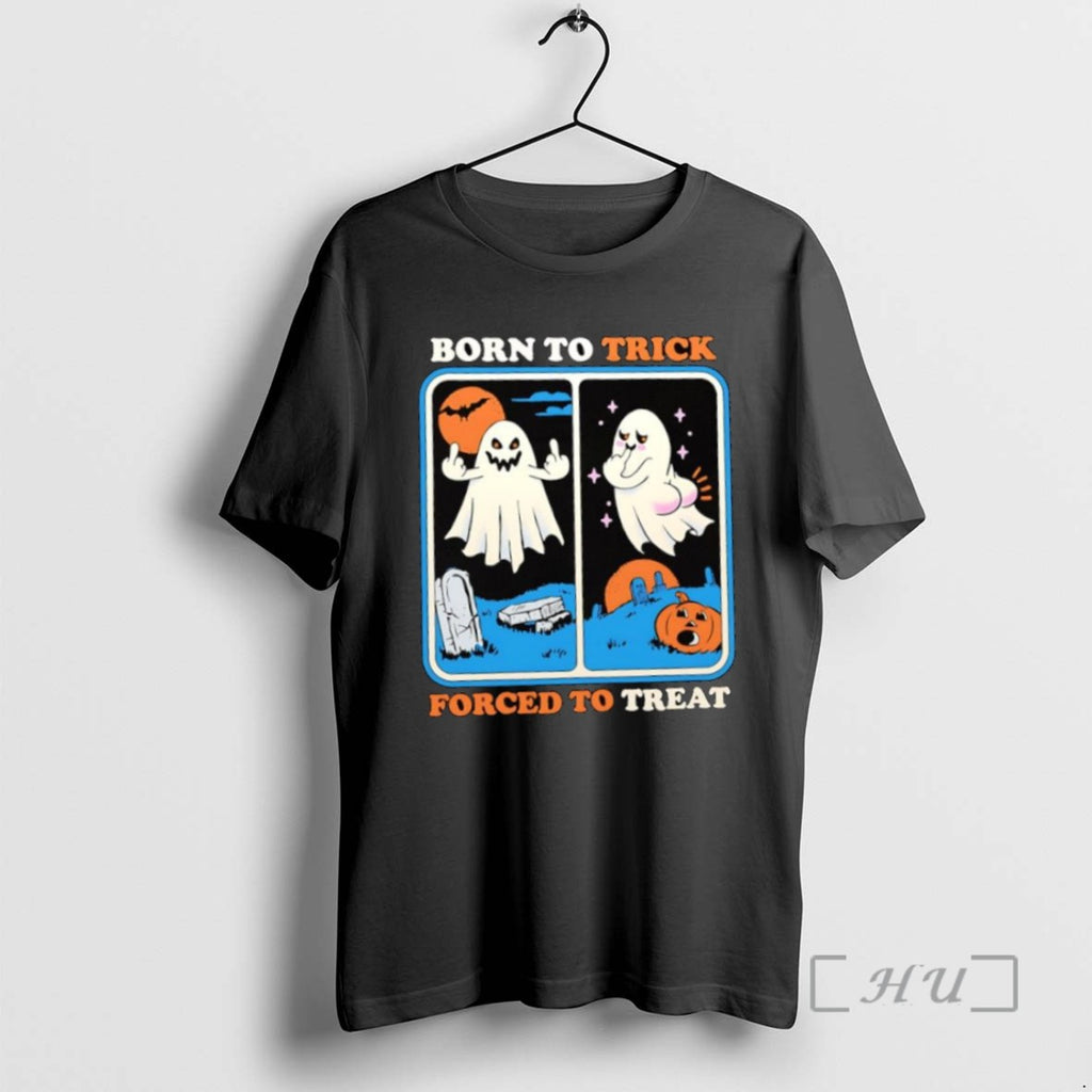 Officials Born To Trick Forced To Treat Halloween Ghosts T Shirt Sweater