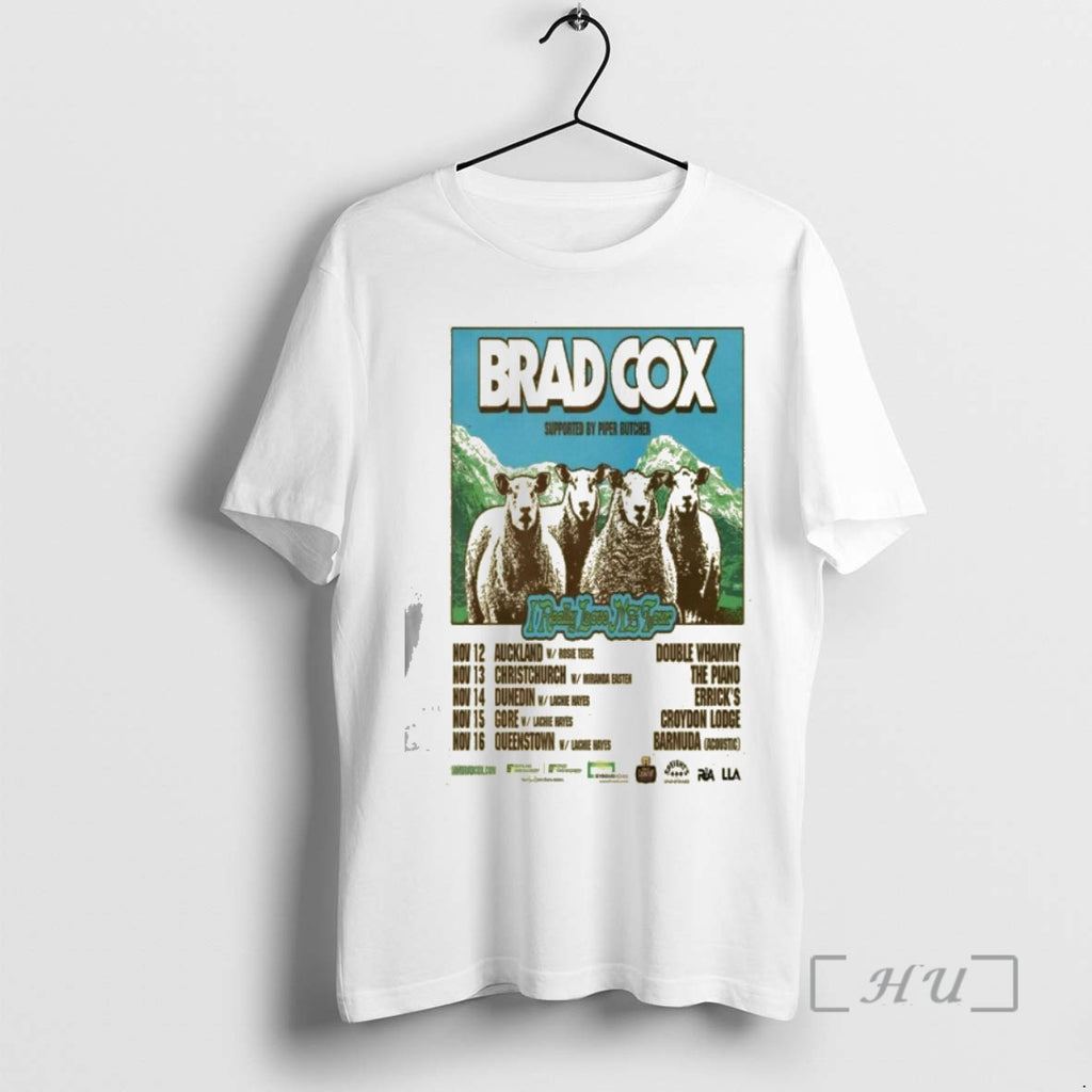 Officials Brad Cox Supported By Piper Butcher I Really Love Nz Tour Nov 2025 Premium Shirt Hoodie Sweatshirt