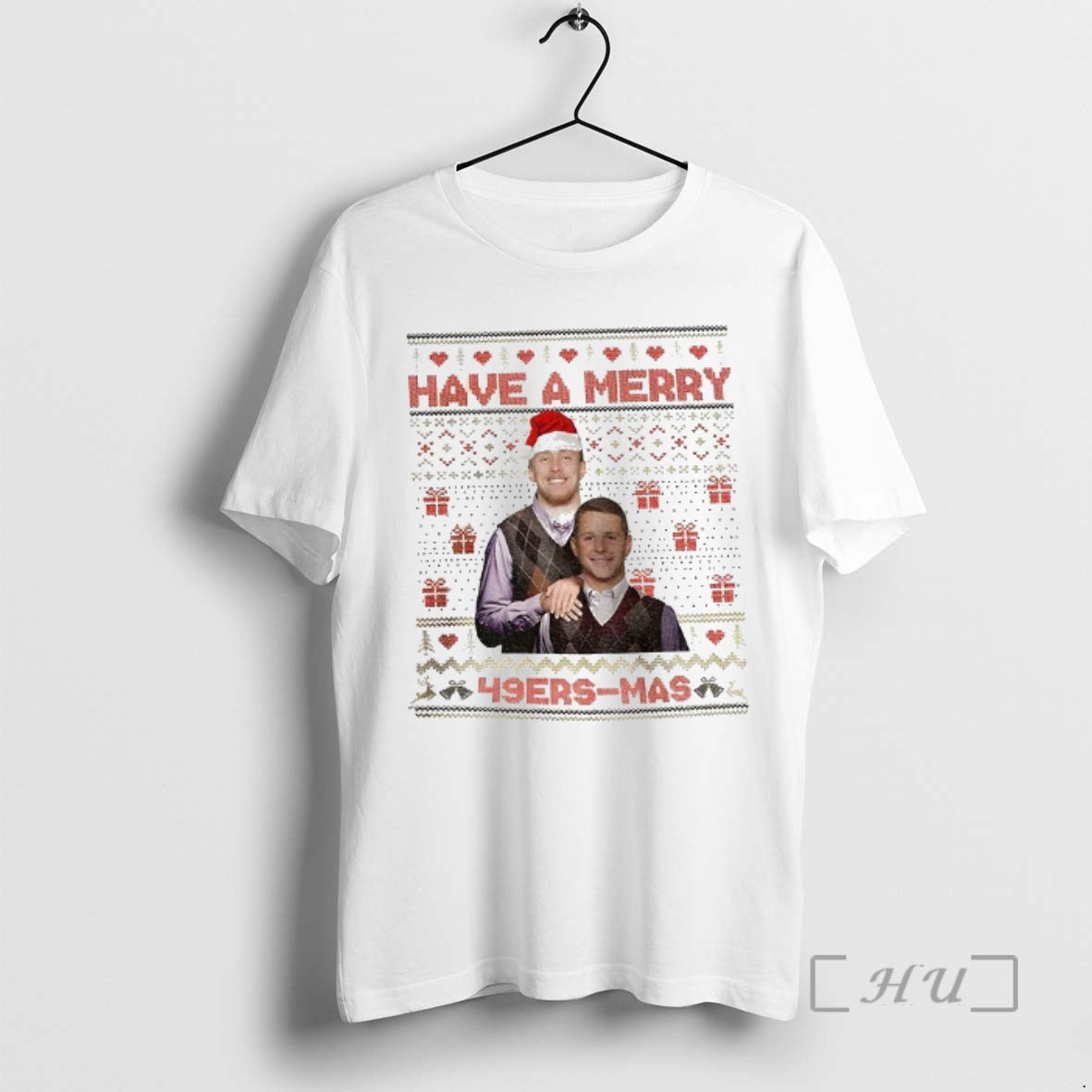 Officials Brock Purdy George Kittle San Francisco Football Have A Merry 49ers Mas Premium Shirt Hoodie Sweatshirt