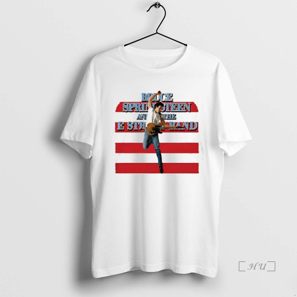 Officials Bruce Springsteen And The E Street Band Born In The Usa Pose Premium Shirt Hoodie Sweatshirt | PurePodTees.com