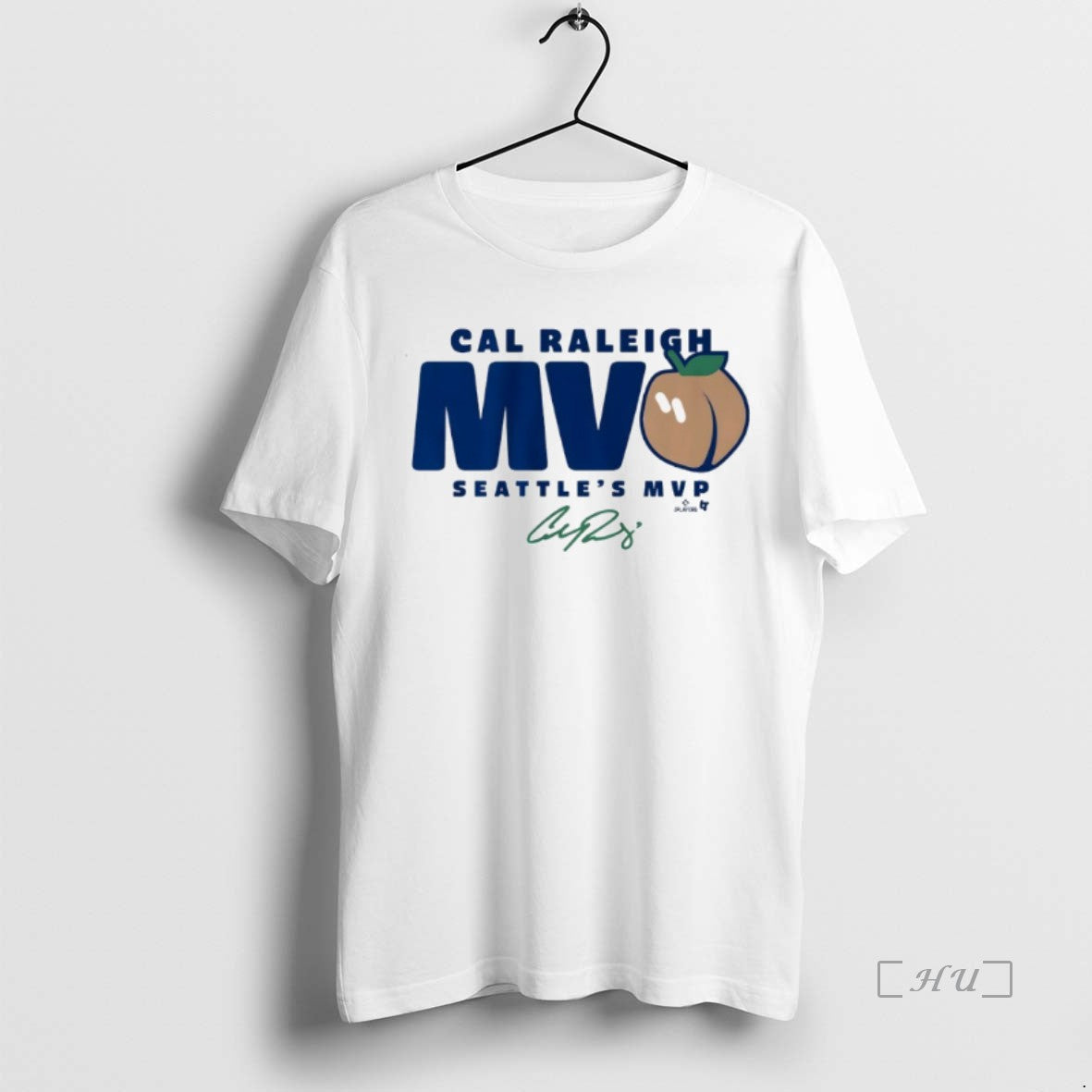 Officials Cal Raleigh Seattles Mvpeach Signature Shirt Hoodie Sweatshirt | PurePodTees.com