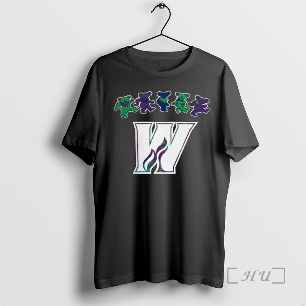 Officials Calgary Wranglers X Grateful Dead 60 Years 2025 Hockey Shirt Hoodie Sweatshirt | PurePodTees.com