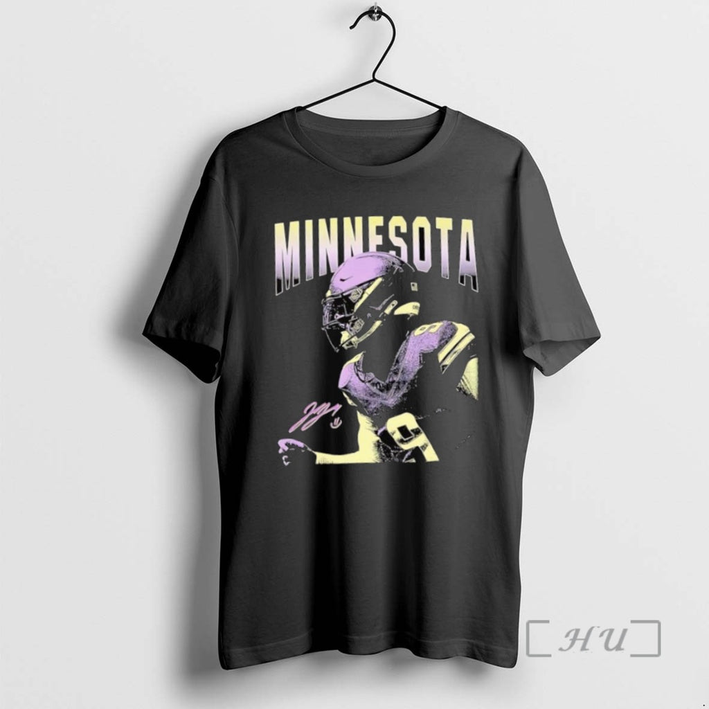 Officials Camiseta Vintage De Jj Mccarthy Minnesota Vikings Signature T Shirt Sweater