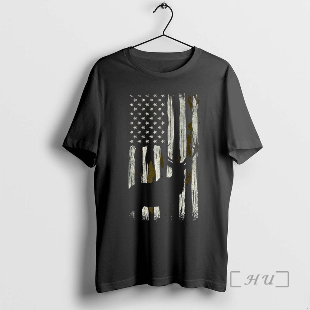 Officials Camo Us Flag Deer Elk Camouflage Hunting Hunter Shirt Hoodie Sweatshirt | PurePodTees.com