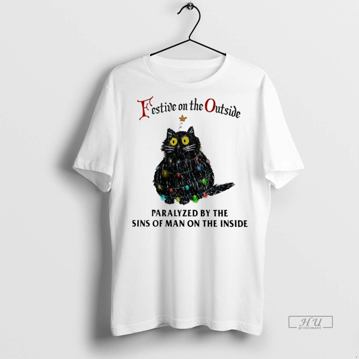 Officials Cat Festive On The Outside Paralyzed By The Sins Of Man On The Inside Shirt Hoodie Sweatshirt | PurePodTees.com