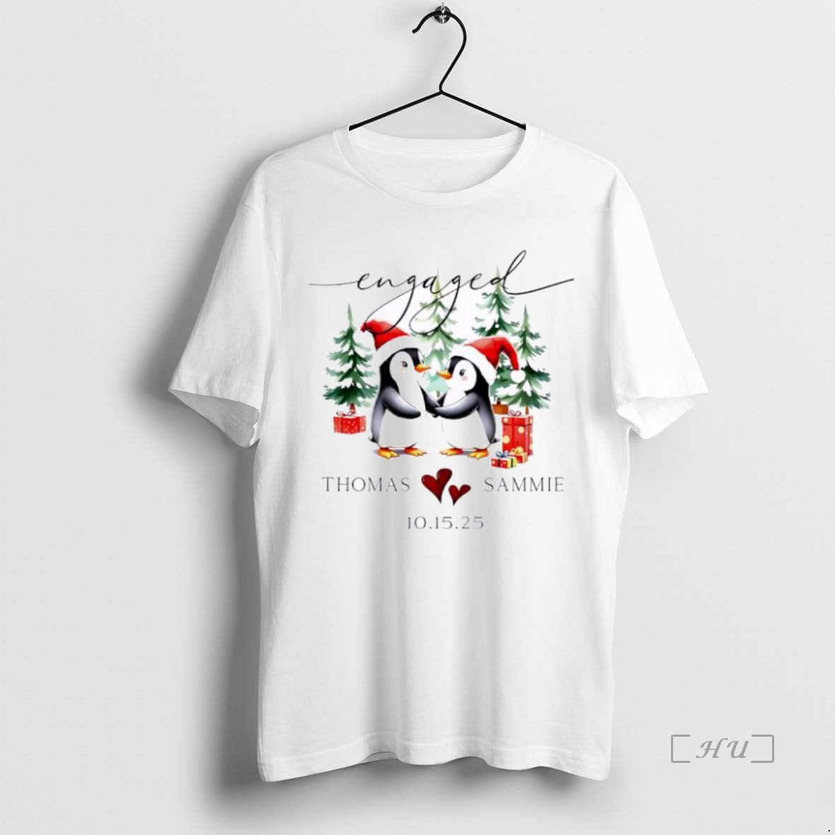 Officials Ceramic Engagement Christmas Personalized Ornaments White Shirt Hoodie Sweatshirt | PurePodTees.com