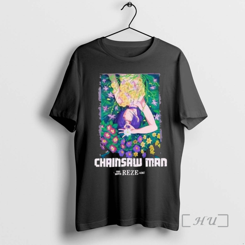 Officials Chainsaw Man The Movie Reze Arc Flower Dark Wash Shirt Hoodie Sweatshirt | PurePodTees.com