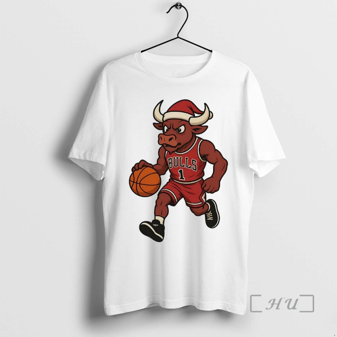 Officials Chicago Bulls Mascot Dribbling Christmas Shirt Hoodie Sweatshirt | PurePodTees.com