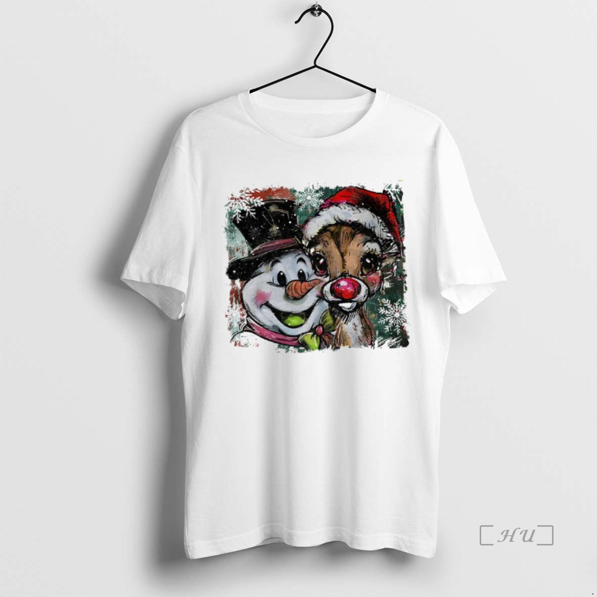 Officials Christmas Snowman And Reindeer Shirt Hoodie Sweatshirt | PurePodTees.com