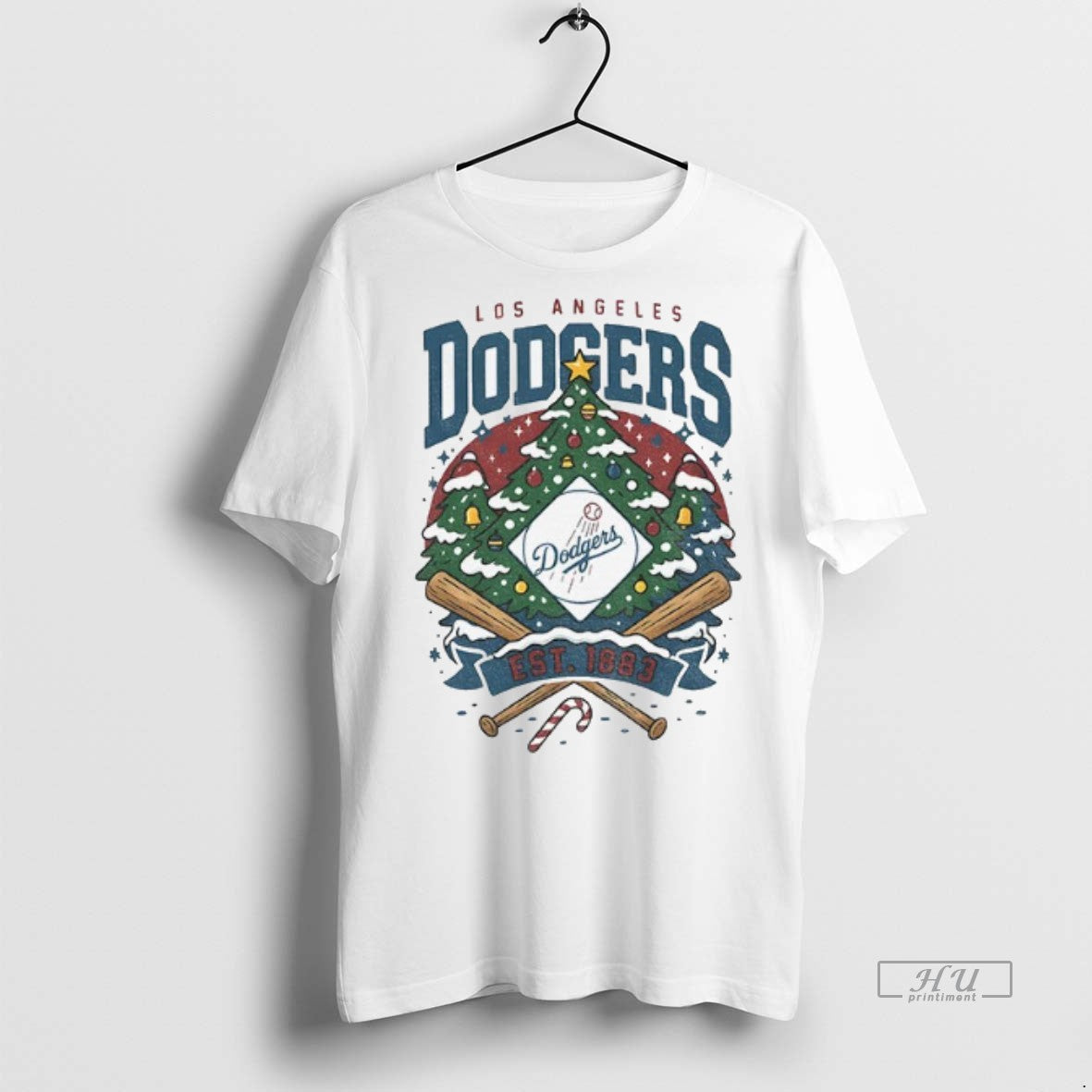 Officials Christmas Tree Los Angeles Dodgers Mlb Baseball Est 1883 Merry Christmas Premium Shirt Hoodie Sweatshirt